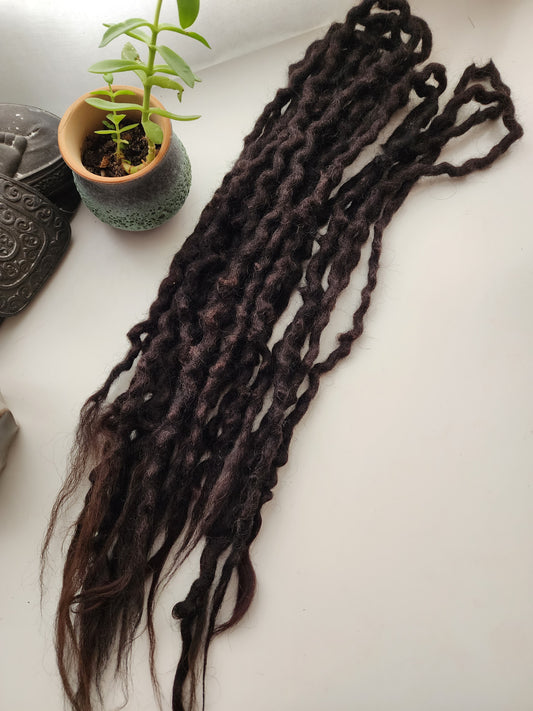 Made to Order 12 Double Ended ~16" Wool Dreadlocks with luxury ends