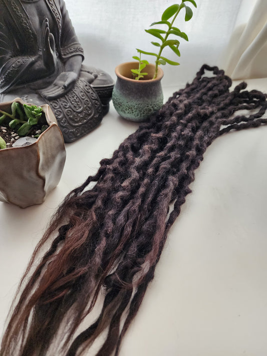 Made to Order 12 Double Ended ~26" Wool Dreadlocks with luxury ends