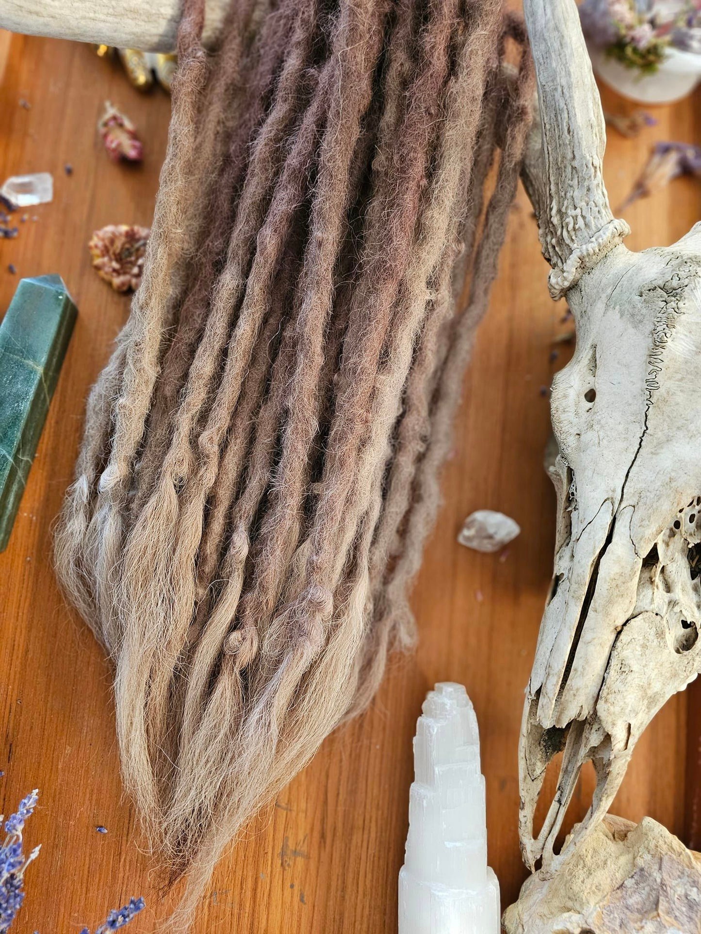 14 Double Ended 15-19" Soft Blonde Extra Thick Dreadlocks with Luxury Ends