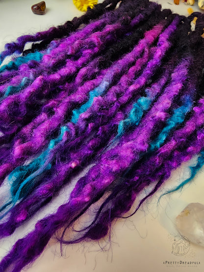 17 DE 12-16" Space Cowgirl Wool Dreadlocks