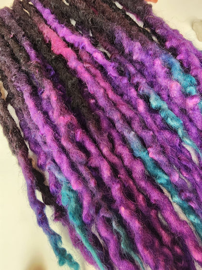 17 DE 12-16" Space Cowgirl Wool Dreadlocks