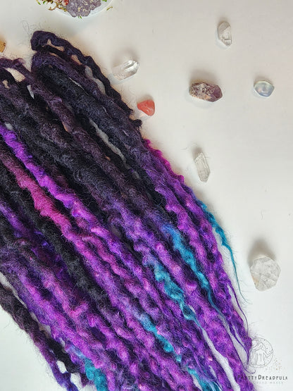 17 DE 12-16" Space Cowgirl Wool Dreadlocks