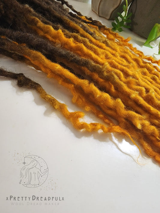 Made to Order 12 Double Ended ~26" Wool Dreadlocks with tapered ends
