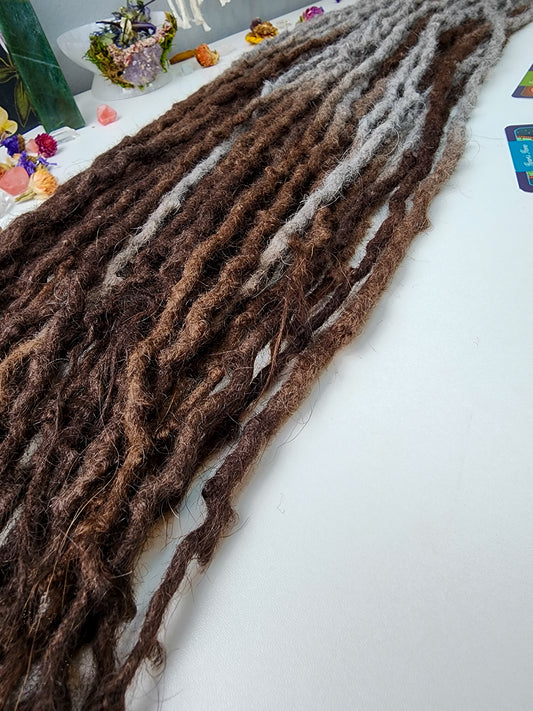 Made to Order 12 Double Ended ~24" Wool Dreadlocks with tapered ends