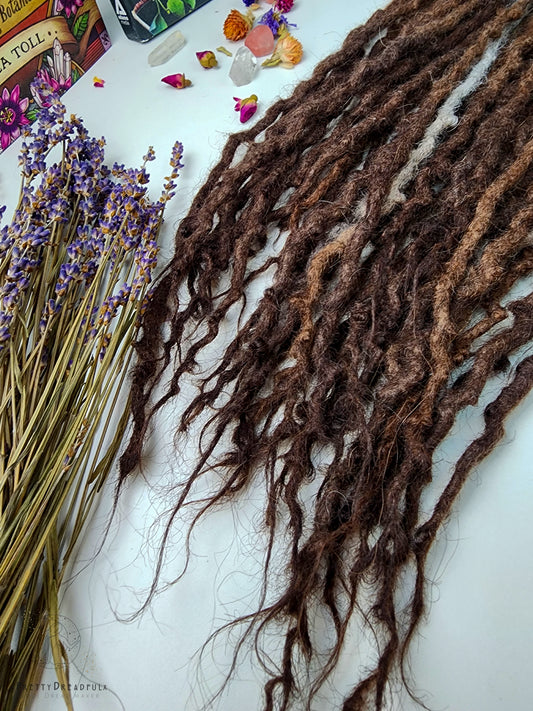 Made to Order 12 Double Ended ~14" Wool Dreadlocks with tapered ends